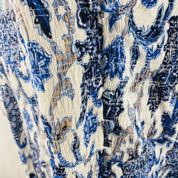 Fat Face Anna Palace Floral Peasant Midi Dress Cottage Boho Vacation Size 20 NWT - Picture 6 of 10